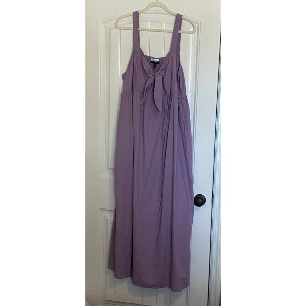 COPY - Eloquii Elements Purple Maxi peep hole tank dress